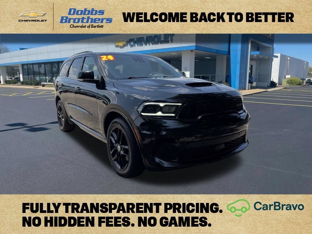 2024 Dodge Durango R/T Plus AWD in Black — front three-quarter view