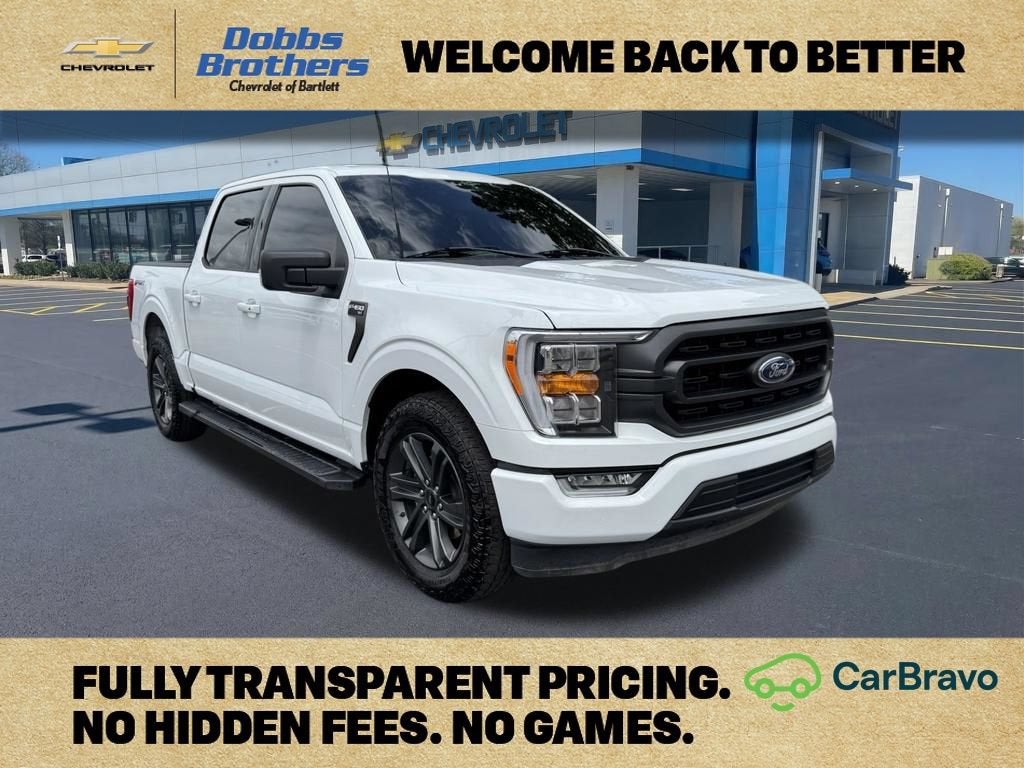 2023 Ford F-150 XLT in White — front three-quarter view
