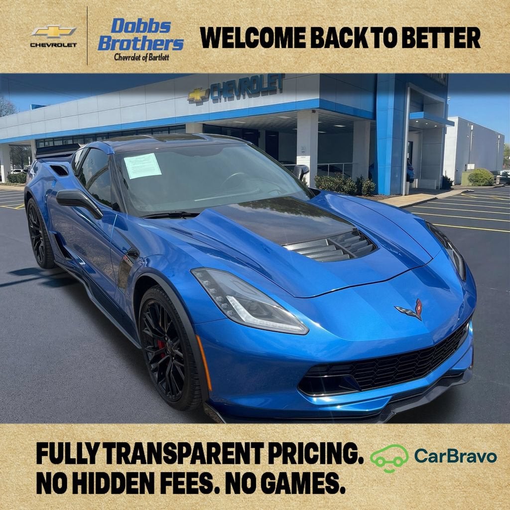 2016 Chevrolet Corvette Z06 Z06 1LZ in Laguna Blue Metallic Tintcoat — front three-quarter view