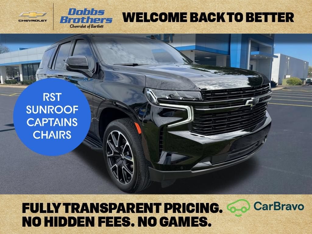 2024 Chevrolet Tahoe RST in Black — front three-quarter view