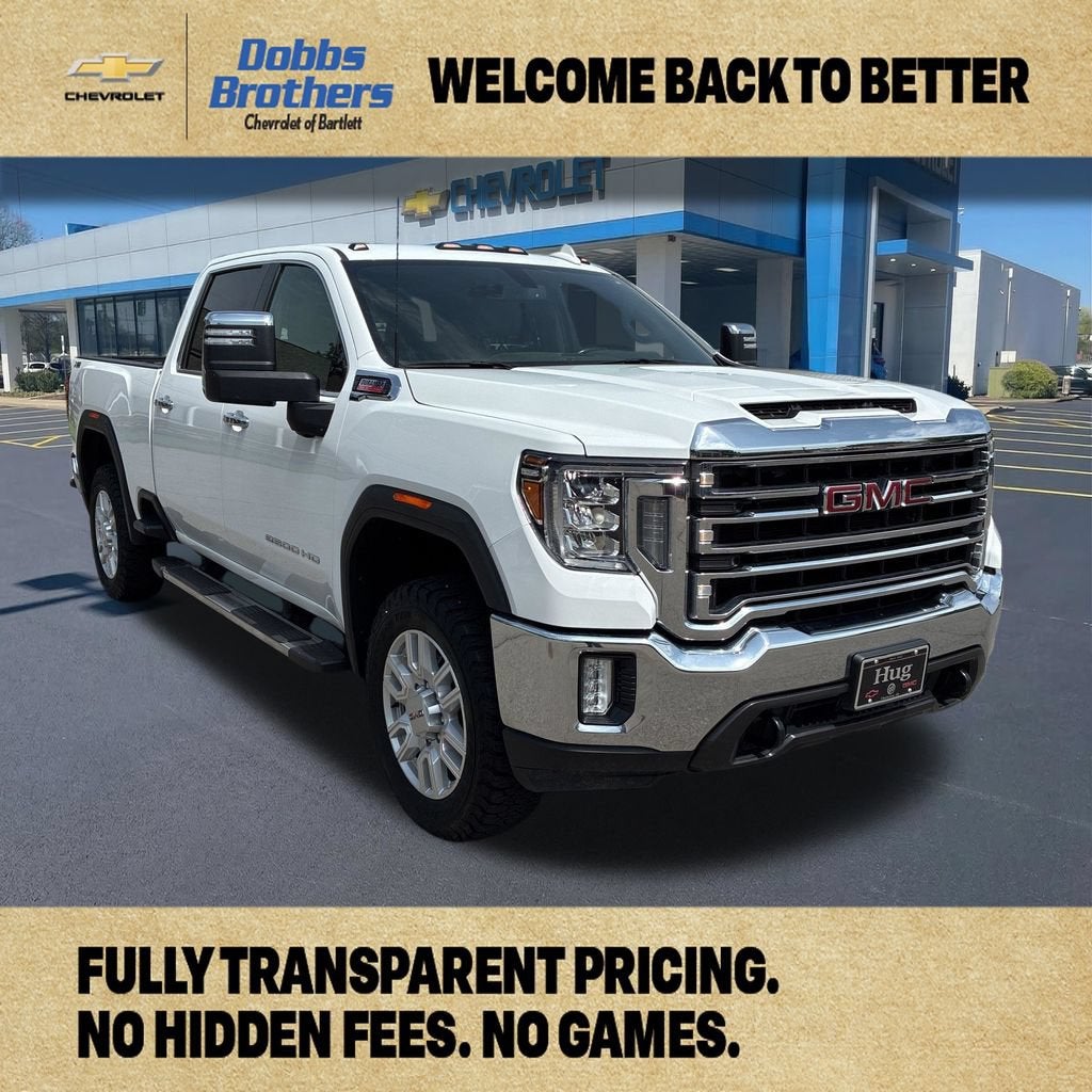 2022 GMC Sierra 2500 HD SLT in Summit White — front three-quarter view