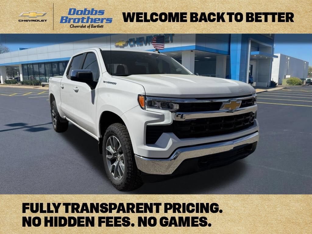 2026 Chevrolet Silverado 1500 LT in Summit White — front three-quarter view
