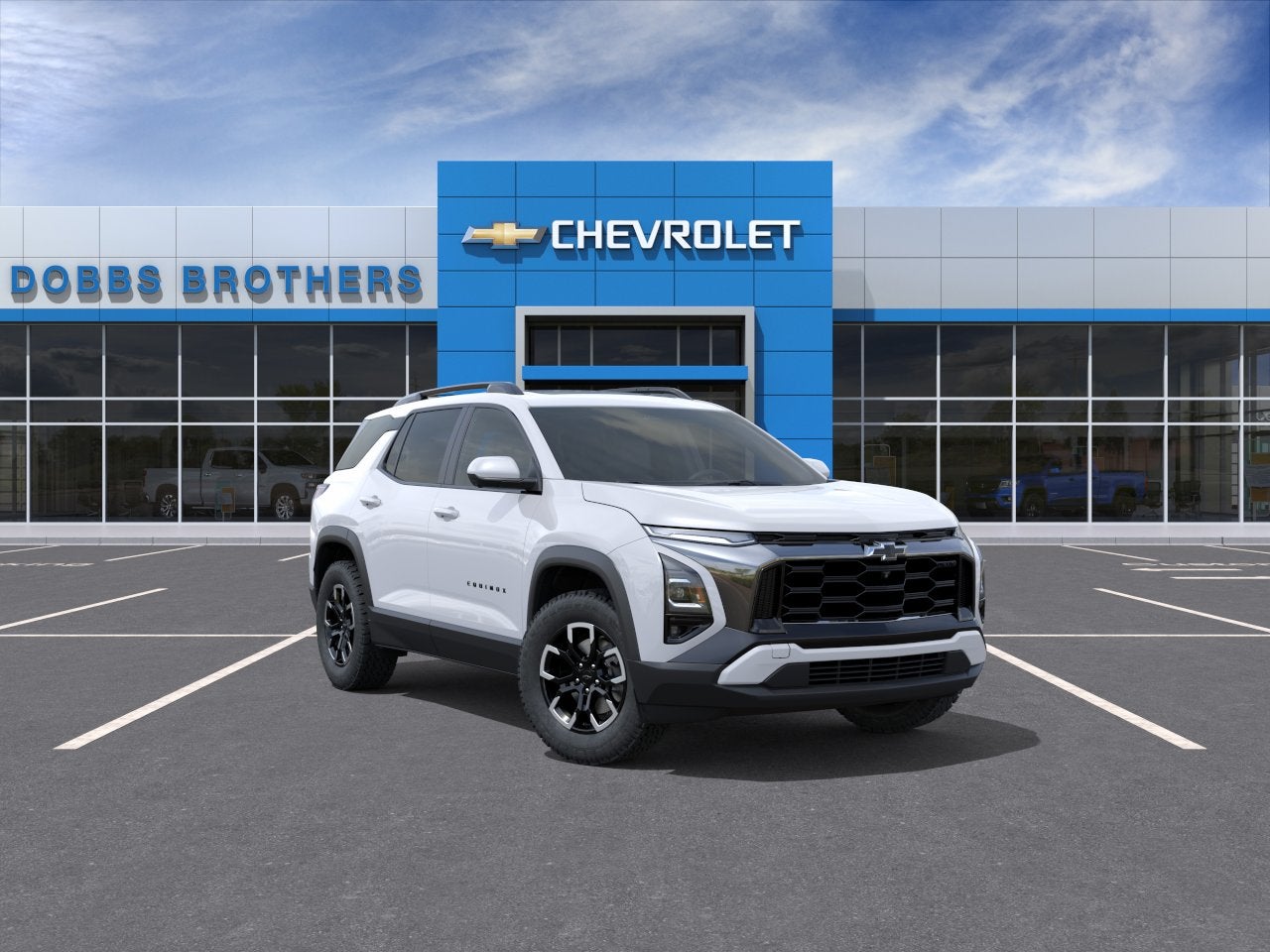 2027 Chevrolet Equinox FWD ACTIV in Polar White Tricoat — front three-quarter view
