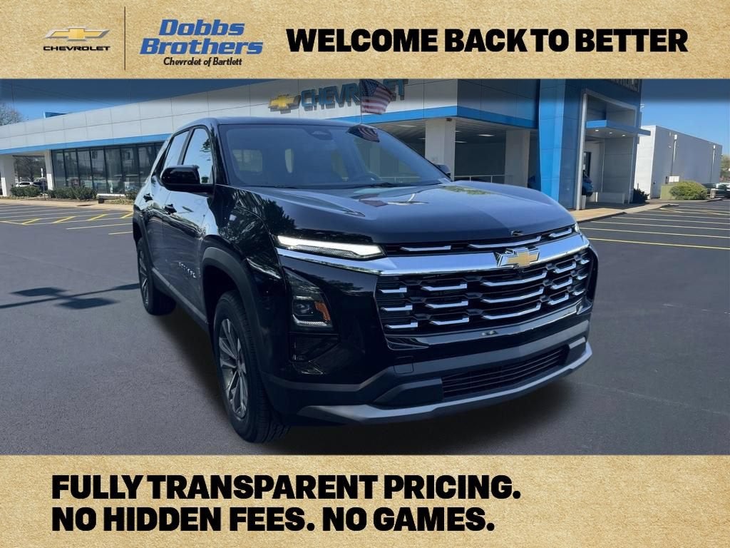 2026 Chevrolet Equinox LT in Mosaic Black Metallic — front three-quarter view