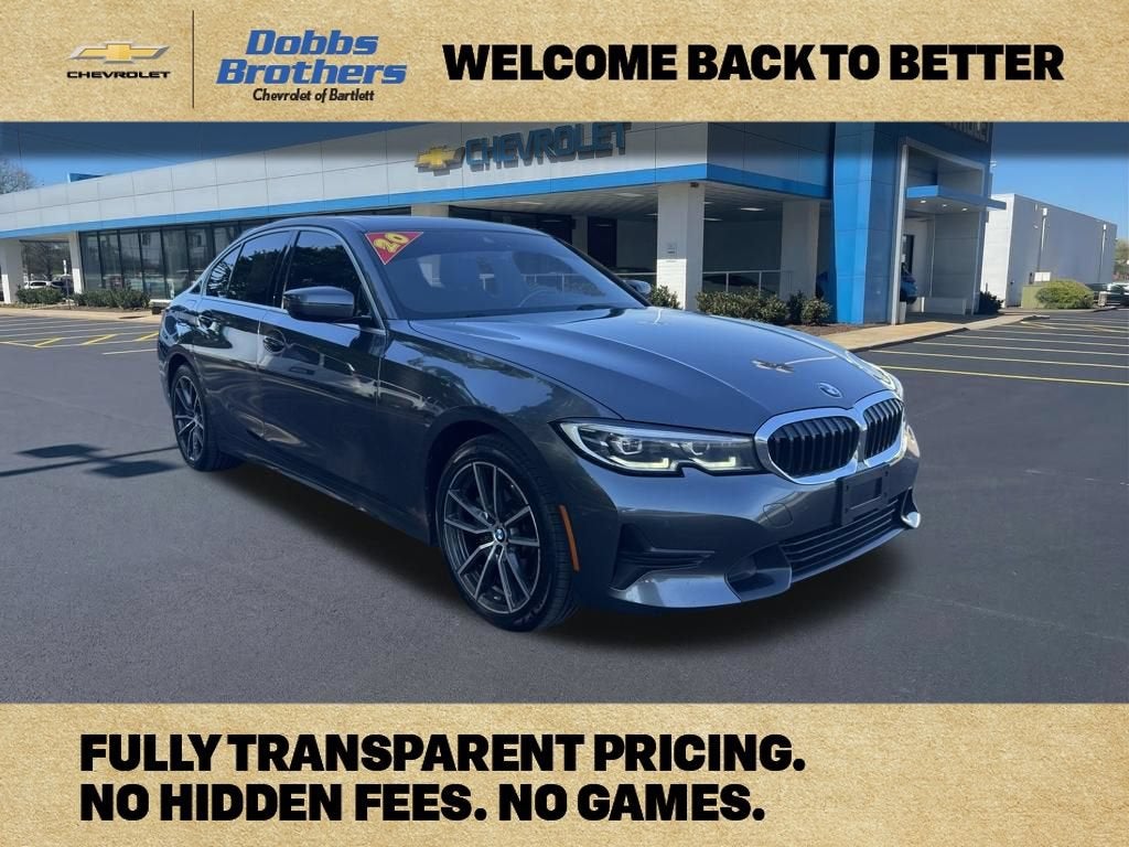 2020 BMW 330i xDrive in Gray — front three-quarter view