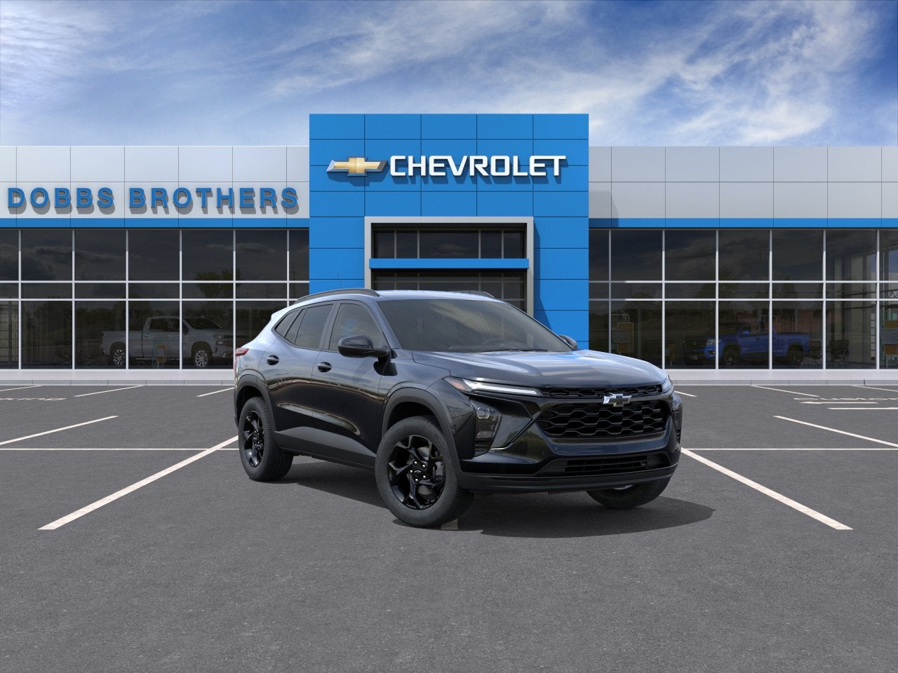 2026 Chevrolet Trax LT in Mosaic Black Metallic — front three-quarter view