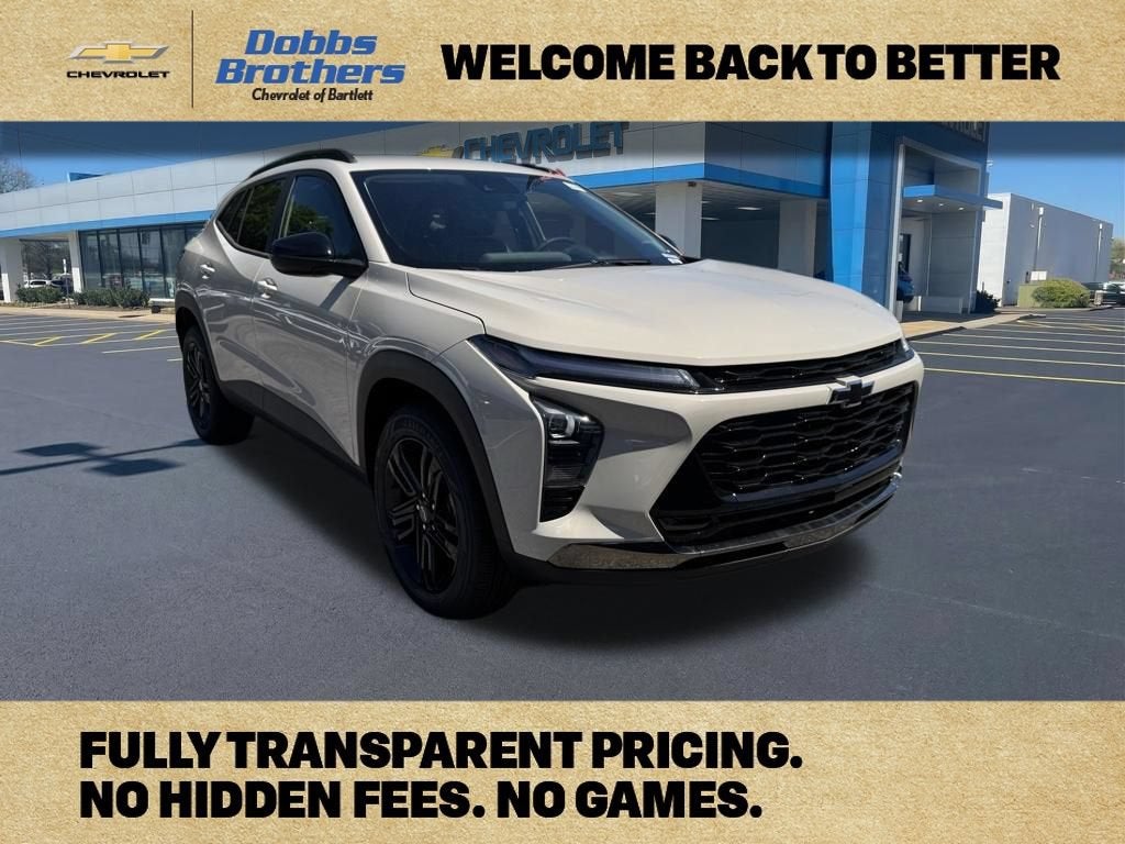 2026 Chevrolet Trax ACTIV in White Sands — front three-quarter view