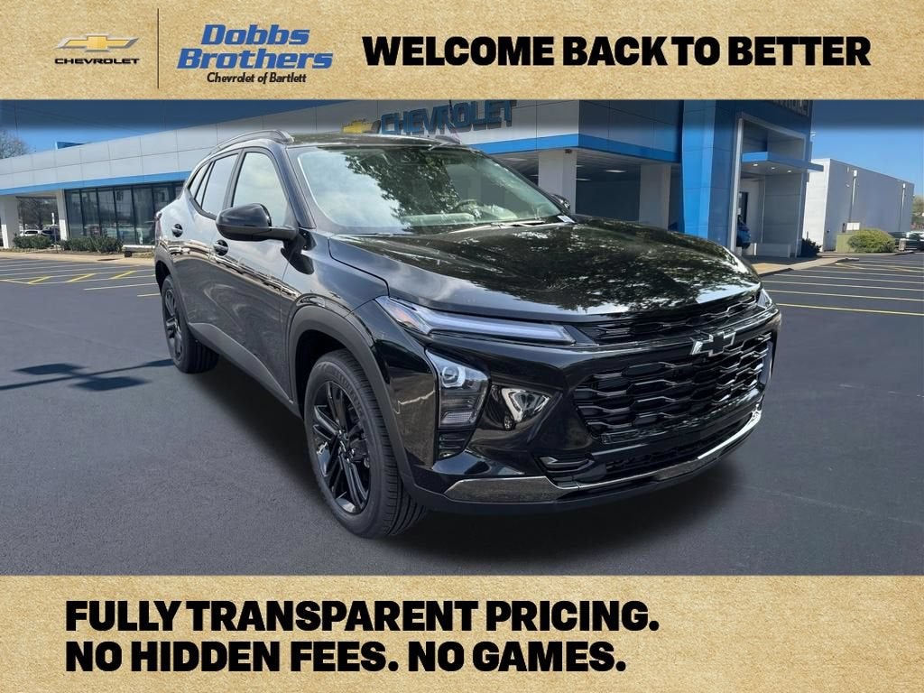 2026 Chevrolet Trax ACTIV in Mosaic Black Metallic — front three-quarter view