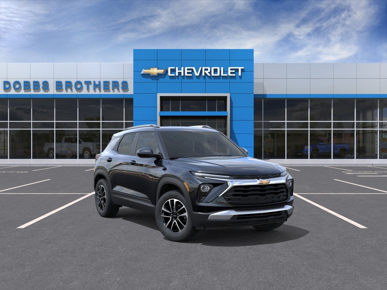 2026 Chevrolet Trailblazer LT in Mosaic Black Metallic — front three-quarter view